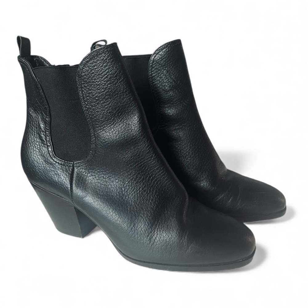 Rachel Comey Nassau Pebbled Leather Heeled Chelsea Black Boot Size 10